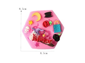 Molde silicona 8 figuras HALLOWEEN 